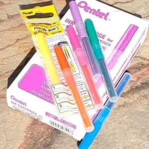 수입필기구 펜텔 노크식 형광펜-Handy line S 리필심 1다스(12개)