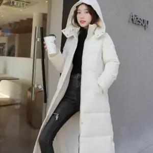 롱패딩점퍼 여성 겨울 후드 롱패딩 발목까지 오는 점퍼 아우터 1P
