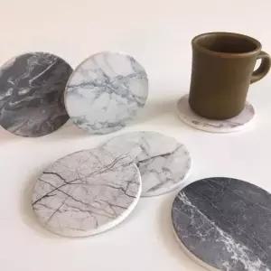대리석무늬 마블 대리석 무늬 물흡수 세라믹컵받침 세라믹 코스터