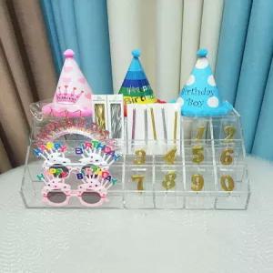생일초 진열대 아크릴 진열장 상점 빵집 숫자초 칸막이