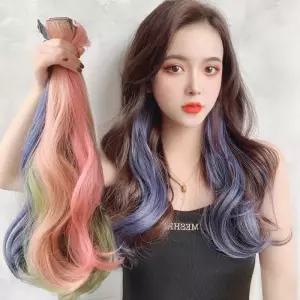 [디자이너미미]브릿지 컬러 헤어 롱 컬러 그라데이션 헤어피스 스타일링 (48789672)