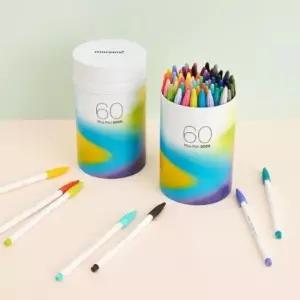 [문구/오피스] 컬러모나미 세트 플러스펜 60색 60자루 틴케이스 유성