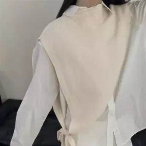 언발 숄 베스트 셔츠 레이어드 패션 니트 숄 꾸안꾸 스타일링