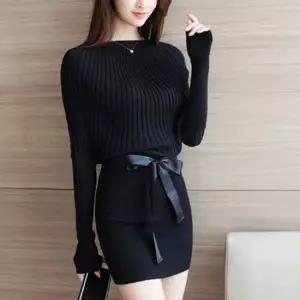 니트 미니 리본 원피스 가을 슬림핏 파티룩 봄