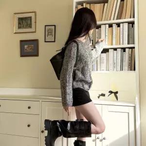 [시즌오프]여리핏 울혼방 보트넥 꽈배기 니트_5