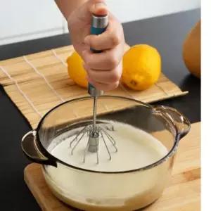 회전식 거품기(색상랜덤발송) 반자동 무전원 휘핑 반죽기 수동