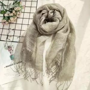 아레니아 린넨 스카프 소재 목도리 여성 얇은 간절기 마 여자 봄 롱 비치 머플러 숄 K1516