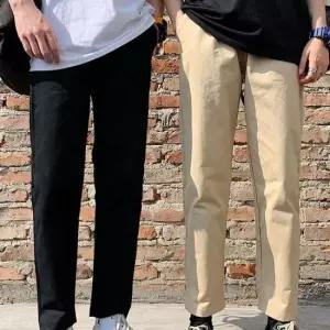 레귤러핏바지 남자 일자핏 면팬츠 캐주얼룩 편한 여름 면바지 기본