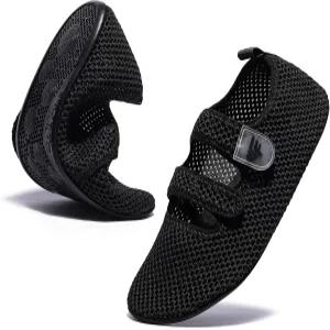 비치 수영을 위한 여성 남성용 워터 슈즈 - 끈 조절이 가능한 논슬립 퀵 드라이 맨발 아쿠아 양말