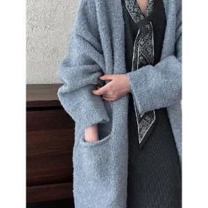 롱 니트 가을 찰울 스웨터 소프트 가디건 카디건 여성패션 도톰 DL3