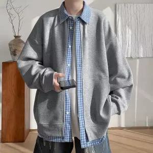 페이크 투피스 하프 가을 빈티지 남성패션 코트 체크 맨투맨 자켓 카디건 DL3