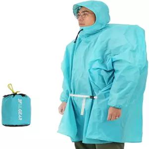 3FULGEAR 후드 레인 폰초 남성용 방수 포장 가능 경량 코트 재킷