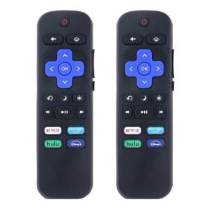 호환 TCL Roku/Hisense Roku/Onn Aparatos/Insignia HITACHI와 호환되는 모든 Roku TV에 적합한 새 교체용 리모컨 2개