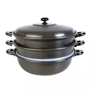 유진 경질 3단 찜솥 38cm 찜냄비 찜솥 찜기