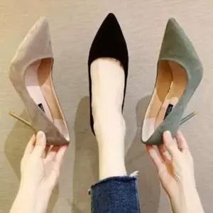 이힐 스웨이드펌프스 여자구두 9CM하 스웨이드펌프스 9CM하