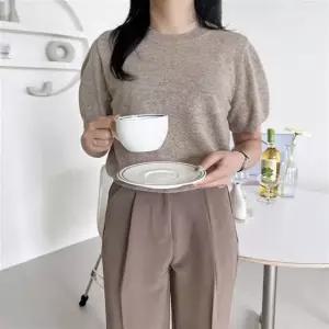 여성캐시미어 데일리 반팔니트 1031