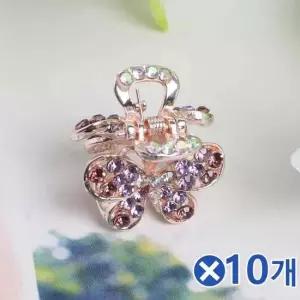 TBZ 포인트 라이크 헤어집게핀 퍼플x10개 유아헤어핀