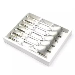 국내산 스테인레스 수저세트 5P_블랙 앤 화이트 수저 저분