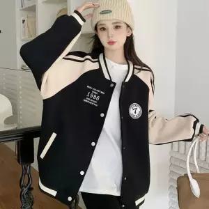 캐주얼 여성 패션 가을 루즈핏 야구 점퍼 데일리 자켓