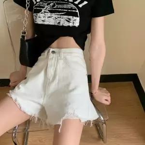 여자 청 여름 반바지 A라인 청반바지 배기팬츠 하이웨스트 핫팬츠 슈퍼히트 OP2