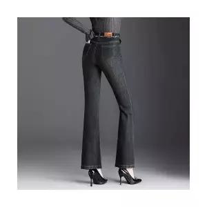 여성 데일룩 데님바지 와이드 불청바지 가을 슬림핏 머메이드 캐주얼 나팔바지 DAOL3