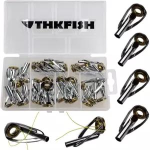 THKFISH 소금물 막대 팁 수리 키트 헤비 듀티 스테인리스 세라믹 낚싯대 교체 30개/40개