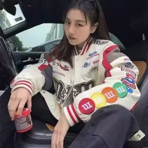 여친 빈티지 트렌디 아이템 점퍼 집업 야구 항공 봄가을 인슈트 자수 커플 상의 HT3