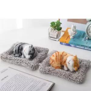 리얼펫 강아지 고양이 차량용 인형장식 잠자는 자동차용품 잠자는인형