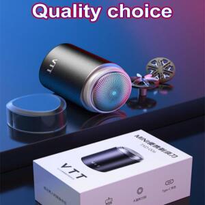 휴대용 미니 전기 면도기, 더블 헤드, 빠른 청소, C 타입 충전식 비즈니스 여행, 방수 소형