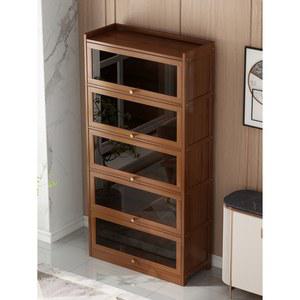 책장 우드 유리문 현대적이고 거실 2층 서재 선반 투명문