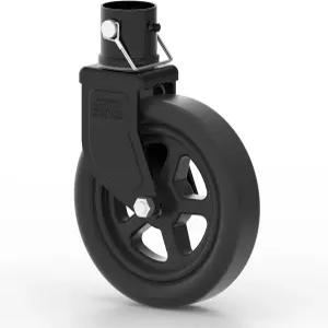 2000파운드 8인치 트레일러 잭 스위블 캐스터 교체 스포크 휠 및 핀 업그레이드 블랙