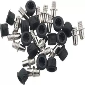 MEOTOT 16PCS 플라스틱 및 금속 오디오 그릴 스피커 레일 부품 액세서리 책장 상자에 적합한 메쉬 버클