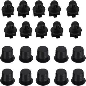 QANYEGN10 페어 스피커 그릴 가이드 부품 액세서리 플라스틱 및 소켓 메쉬 스냅 패스너 그질 페그