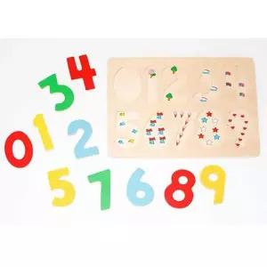 [하프클럽/브이와이]원목 교구 블록 노인 베이비  아기 숫자 퍼즐
