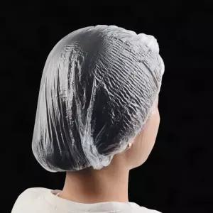 100p 일회용 밴딩 머리 목욕 급식 샤워 탄성 분리형 조리 덮개 비닐헤어캡 비닐켑