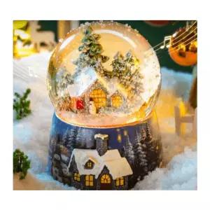 크리스마스 오르골 유리 구슬 눈내리는 장식품 조명 소품 성탄절선물