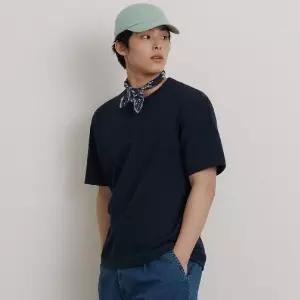 [백화점 정품] 빈폴 멘 레이어드 헨리넥 반소매 티셔츠 - 네이비 (BC6342C37R)