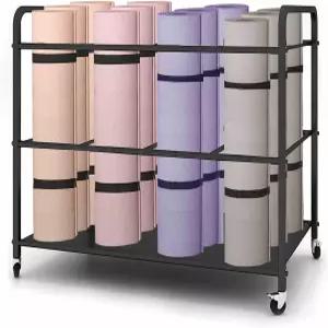 아를리포 요가 매트 보관대 바구니 운동 기구 가정용 체육관 덤벨 케틀벨 저항 밴드 블록 폼 롤러용 홀더