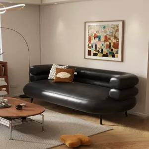 레트로 가죽 쇼파 매장 카페 3인 인테리어 2인용