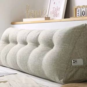 편안한 삼각등받이쿠션 허리쿠션 대형 내추럴리넨 단단한