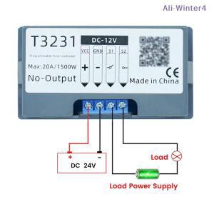 T3231 순환 타이밍 지연 릴레이 DC12V 24V AC110-220V 빨간색 블루 듀얼 디스플레이 모듈 자동차 스위치