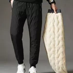 [하프클럽/]겨울바지 융털 밴딩 데일리 안감 복 조거 남성 팬츠 허리 방한