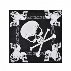 [하프클럽/]해골 패턴 멀티 손수건 블랙 스카프