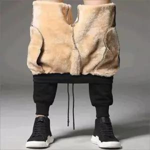 [하프클럽/]남성 뽀글이 안감 인조양털 기모바지 방한팬츠 겨울