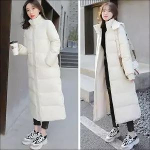 [하프클럽/]여성 후드 롱패딩 겨울 데일리 활동성 좋은 옆트임 아우터