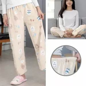[하프클럽/]여성용 겨울 극세사 잠옷 수면바지 헬로팬더 수면장옷