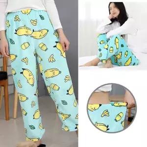 [하프클럽/]여성용 극세사 잠옷 수면바지 바나나민트 수면장옷 극