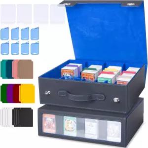 MTG용 세스메즈 3000열 이상 트레이딩 카드 보관함 스냅핏 디자인의 덱 박스 슬리브 4개 스토퍼 8개 칸막이