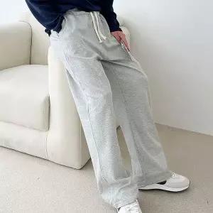[하프클럽/]남녀공용 기모 와이드 트레이닝 팬츠 무지