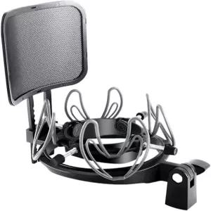 21-62mm 방진 마이크 홀더 클립 블랙 크기의 콘덴서 팝 필터가 장착된 범용 쇼크 마운트